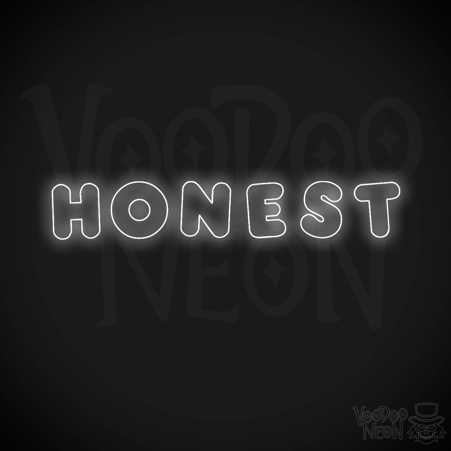 Honest Neon Sign - Neon Honest Sign - LED Neon Wall Art - Color White