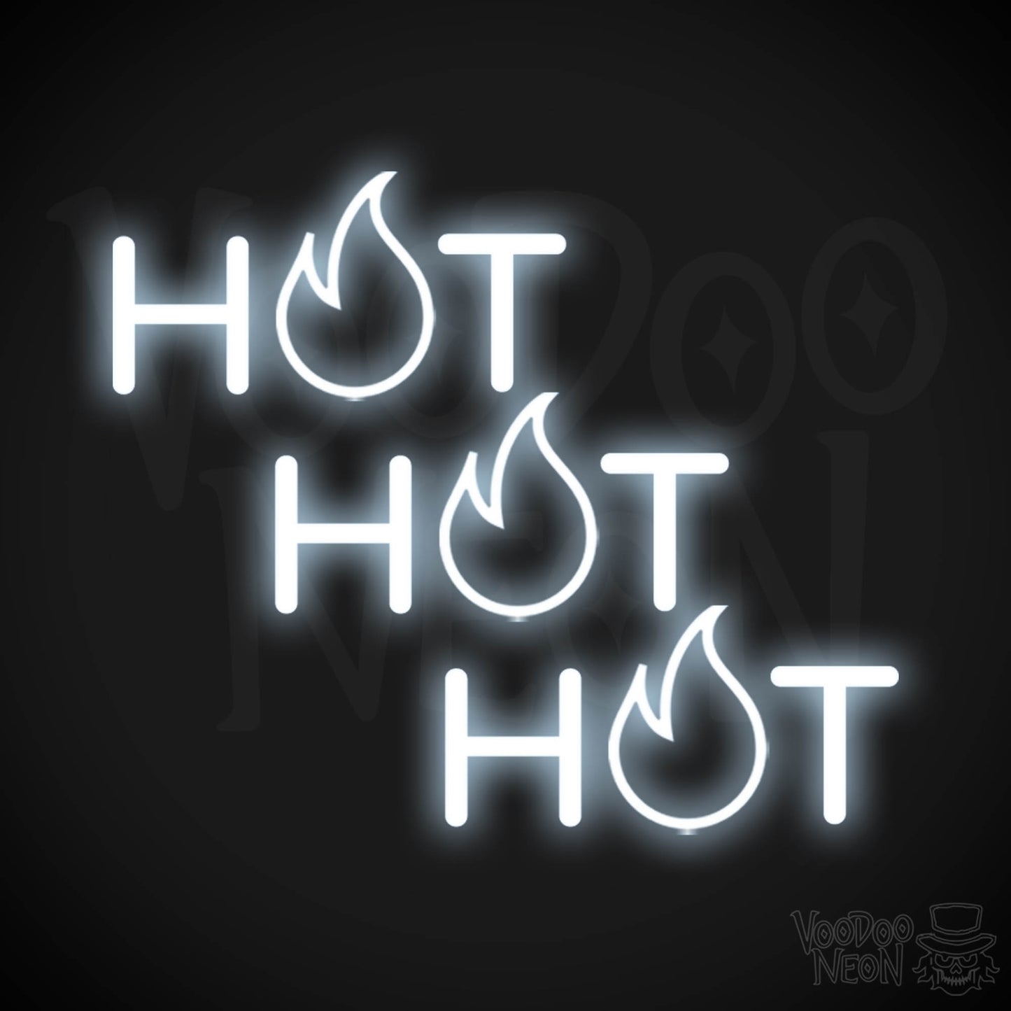Hot Hot Hot Neon Sign - Neon Hot Hot Hot Sign - LED Wall Art - Color Cool White