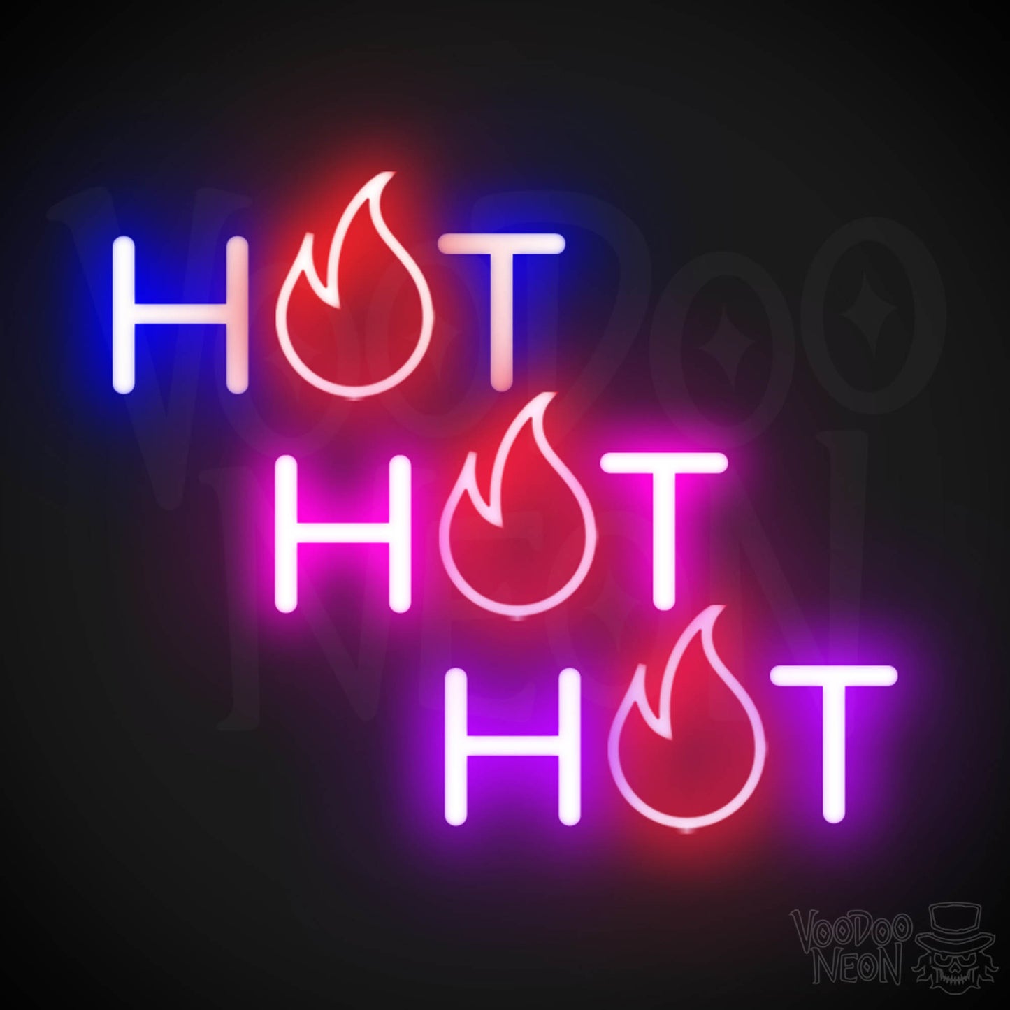 Hot Hot Hot Neon Sign - Neon Hot Hot Hot Sign - LED Wall Art - Color Multi-Color