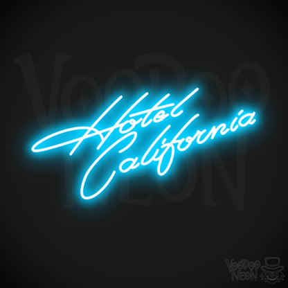 Hotel California LED Neon - Dark Blue