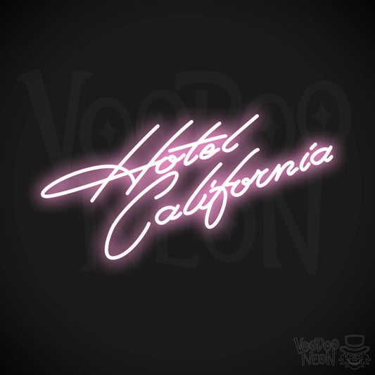 Hotel California LED Neon - Light Pink