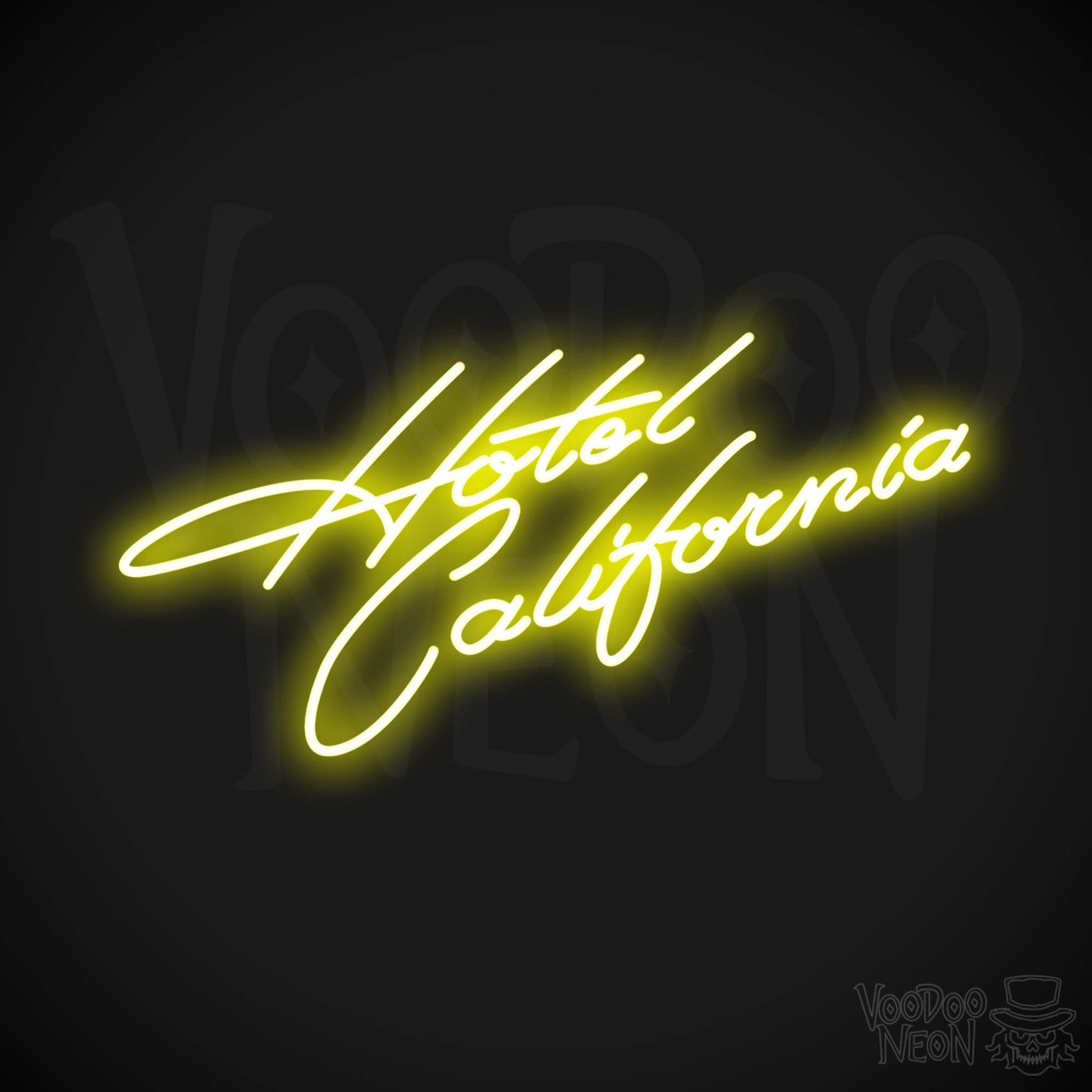 Hotel California LED Neon - Yellow