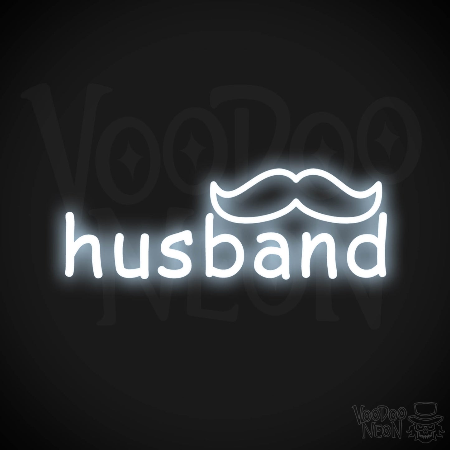 Husband Neon Sign - Neon Husband Sign - Color Cool White