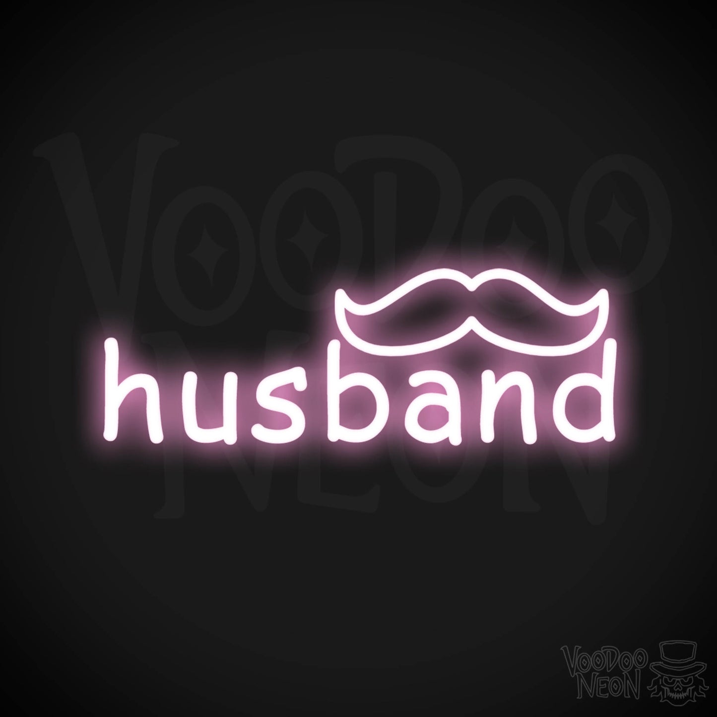 Husband Neon Sign - Neon Husband Sign - Color Light Pink