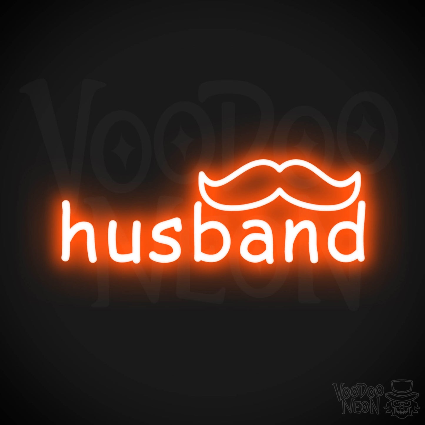 Husband Neon Sign - Neon Husband Sign - Color Orange