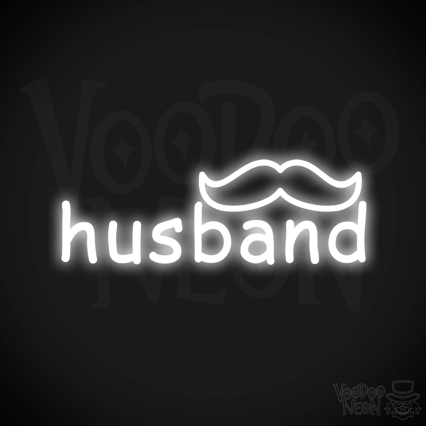 Husband Neon Sign - Neon Husband Sign - Color White