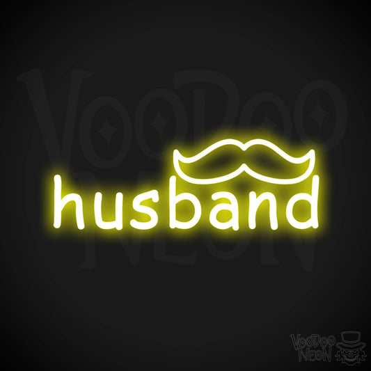 Husband Neon Sign - Neon Husband Sign - Color Yellow