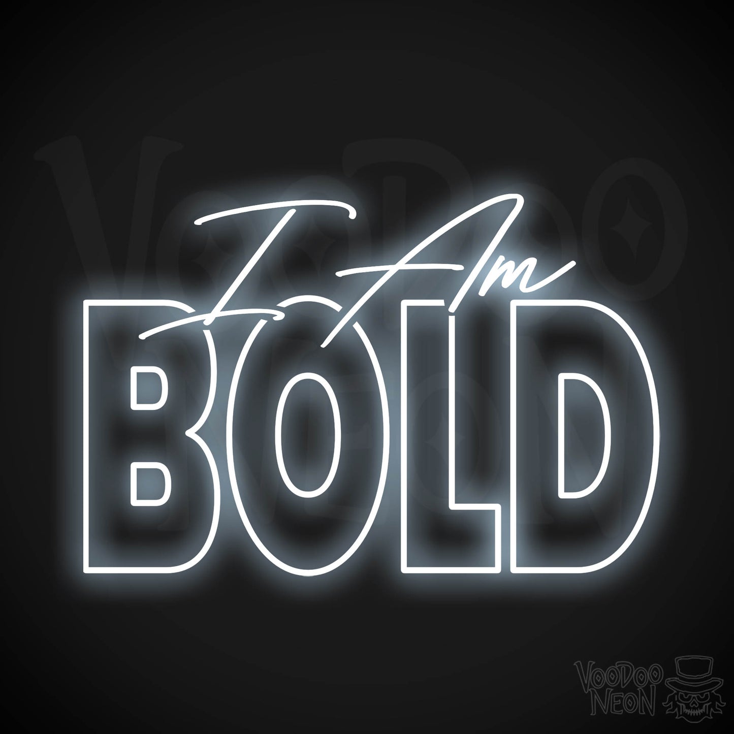 I Am Bold Neon Sign - Cool White