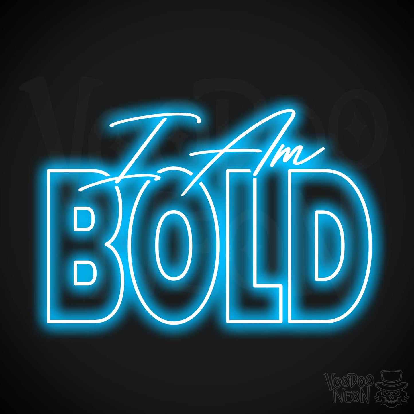 I Am Bold Neon Sign - Dark Blue