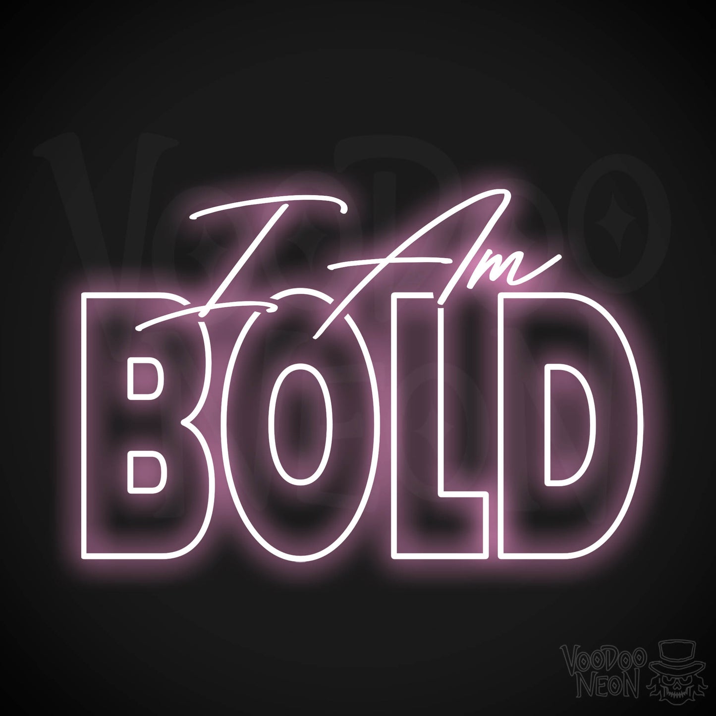 I Am Bold Neon Sign - Light Pink