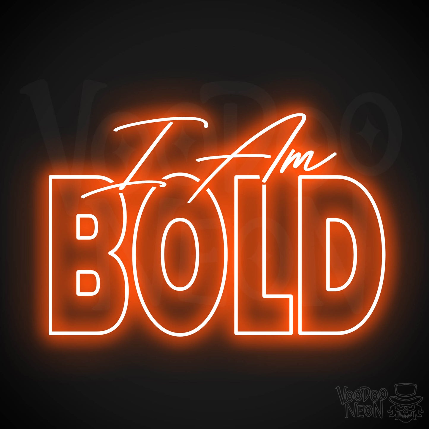 I Am Bold Neon Sign - Orange