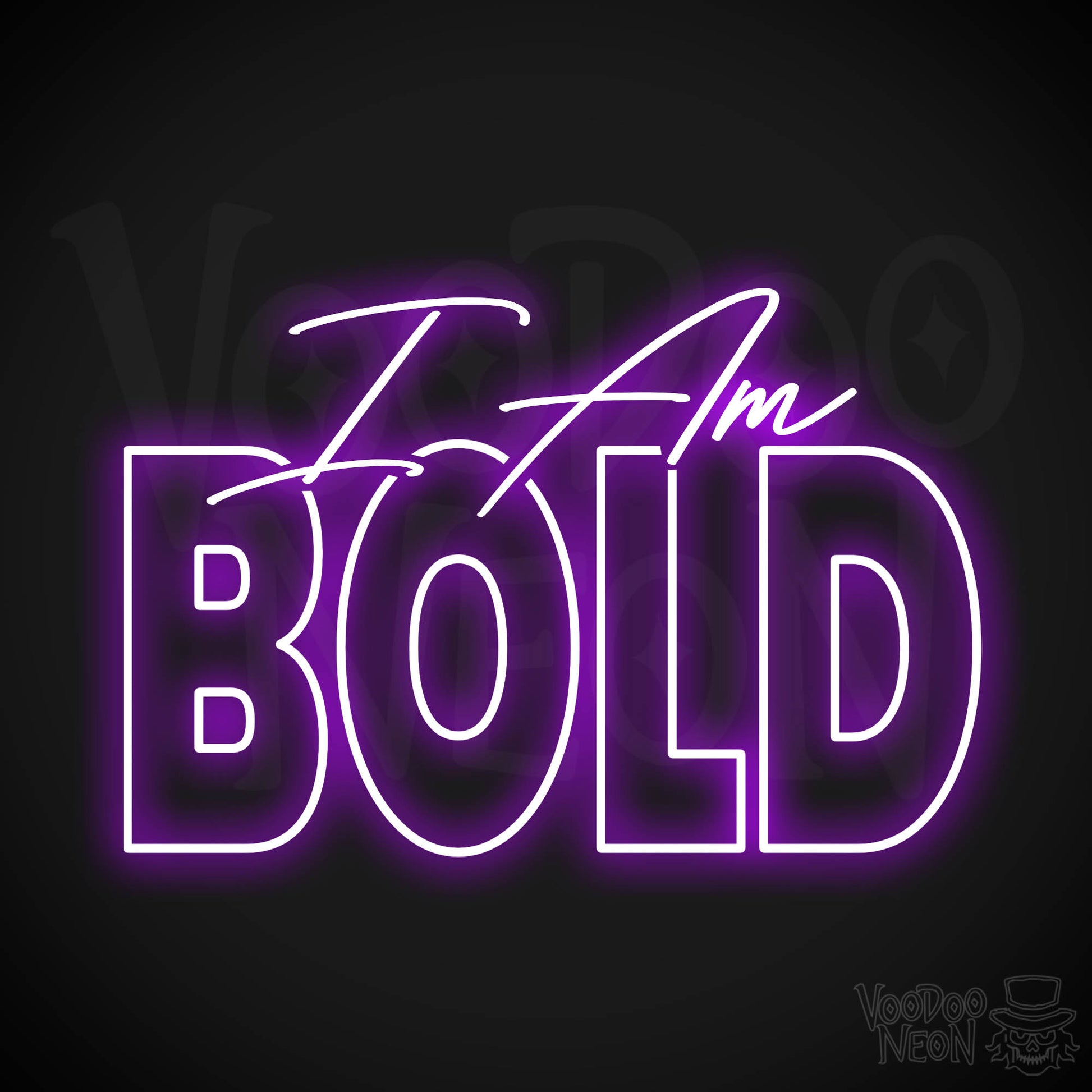 I Am Bold Neon Sign - Purple