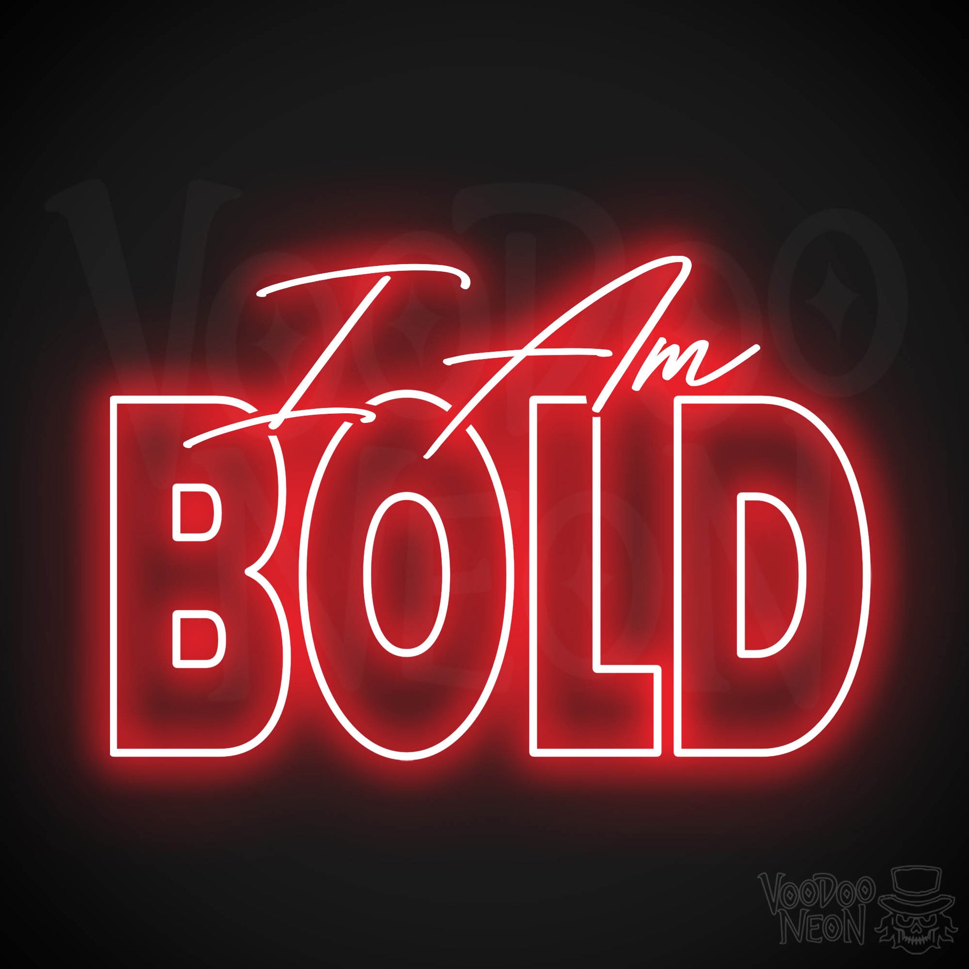 I Am Bold Neon Sign - Red