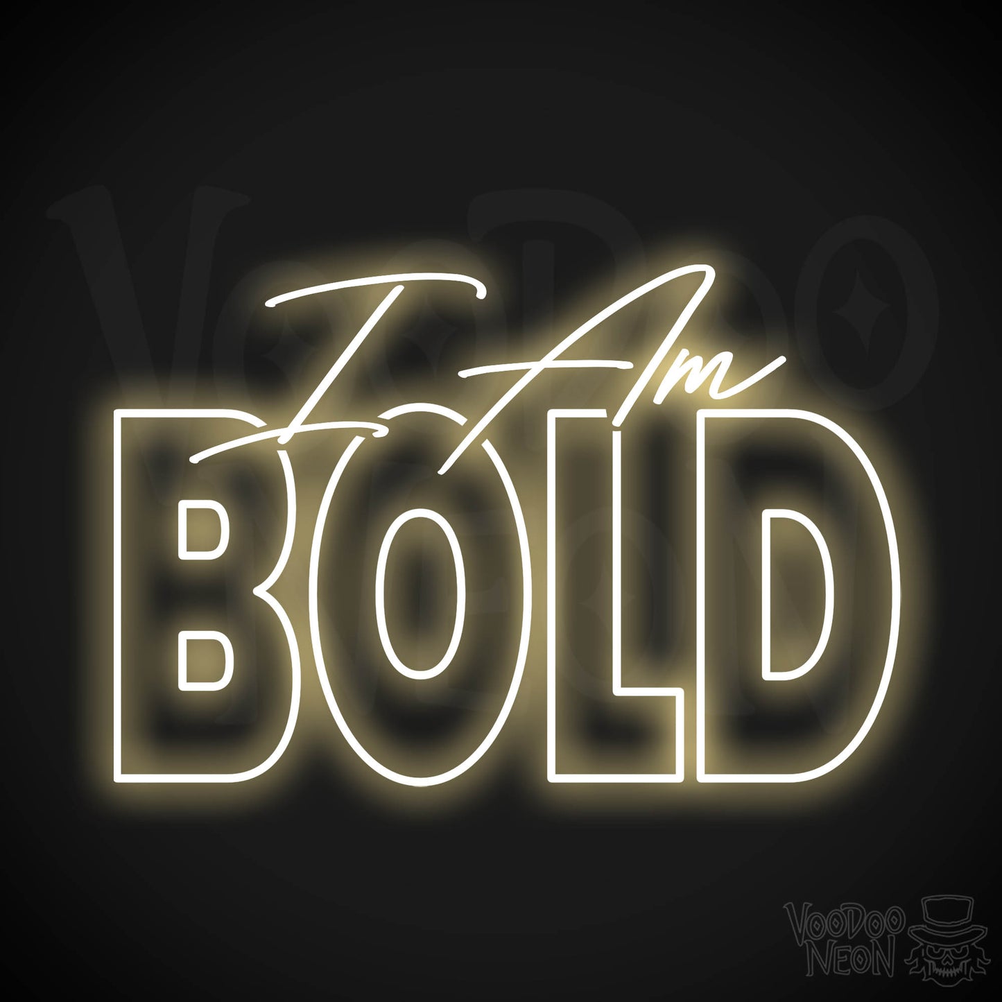 I Am Bold Neon Sign - Warm White