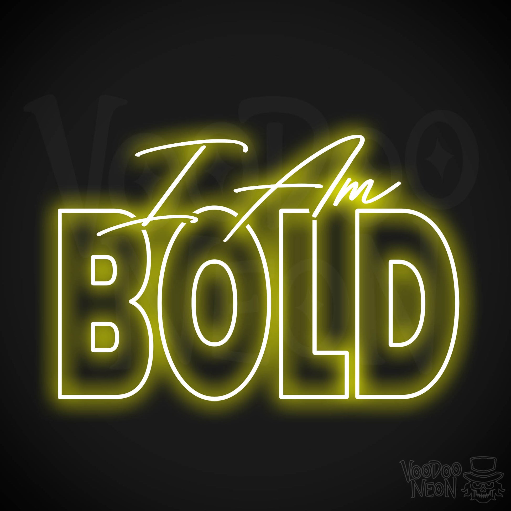 I Am Bold Neon Sign - Yellow