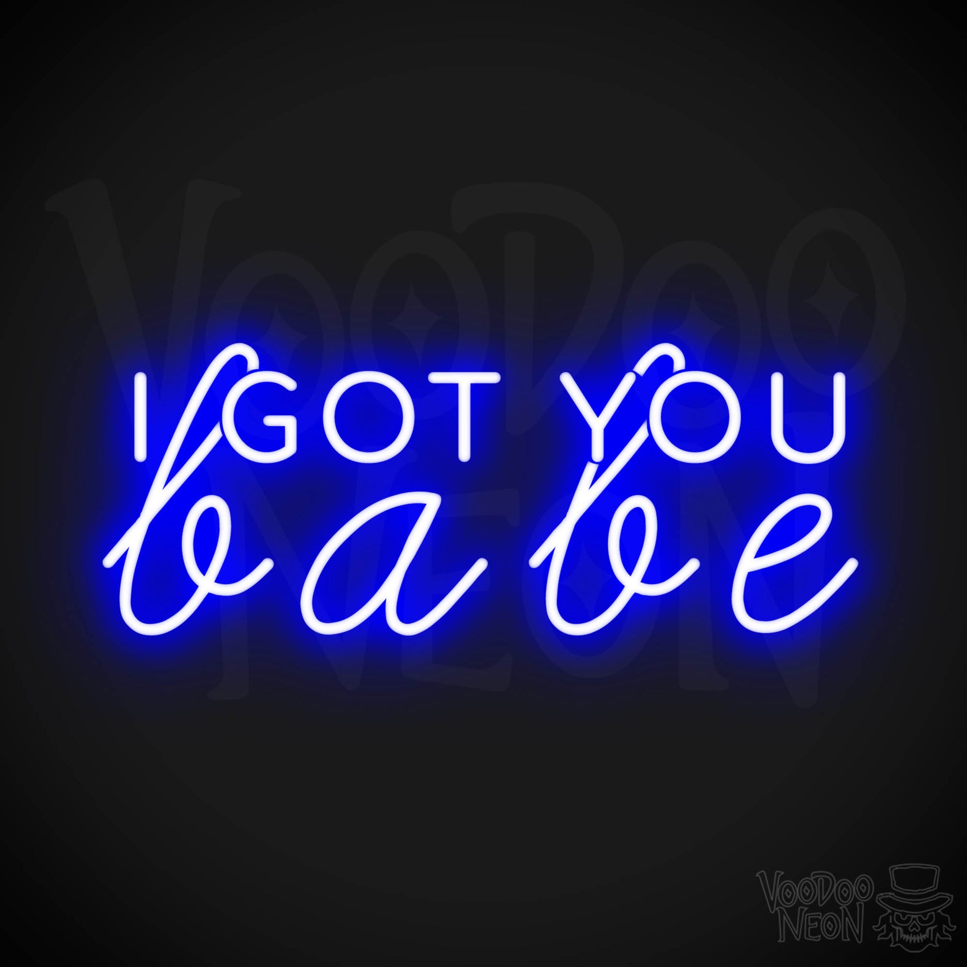 I Got You Babe LED Neon Sign - Neon I Got You Babe Sign - Color Dark Blue