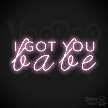 I Got You Babe LED Neon Sign - Neon I Got You Babe Sign - Color Light Pink