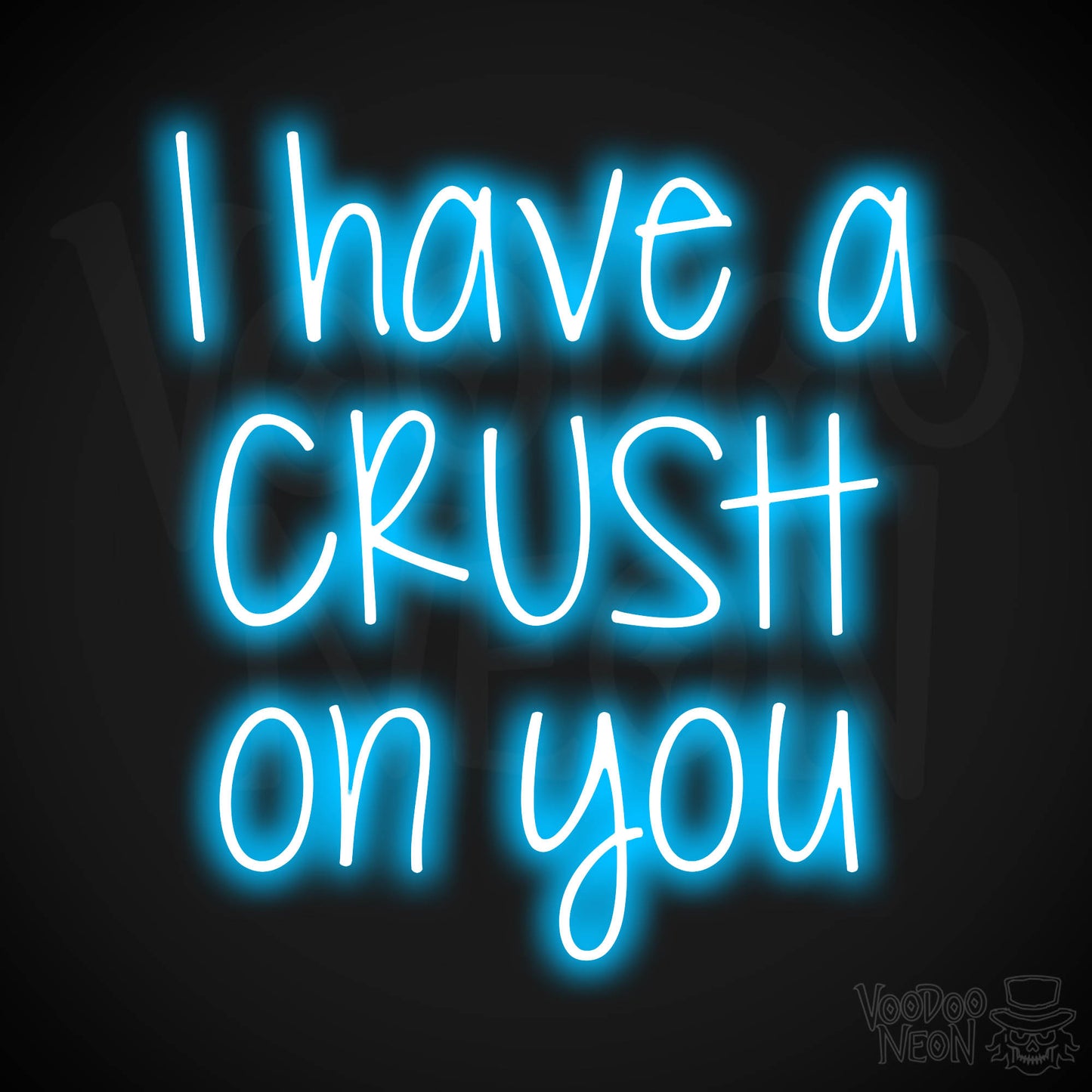 I Have A Crush On You Neon Sign - Dark Blue