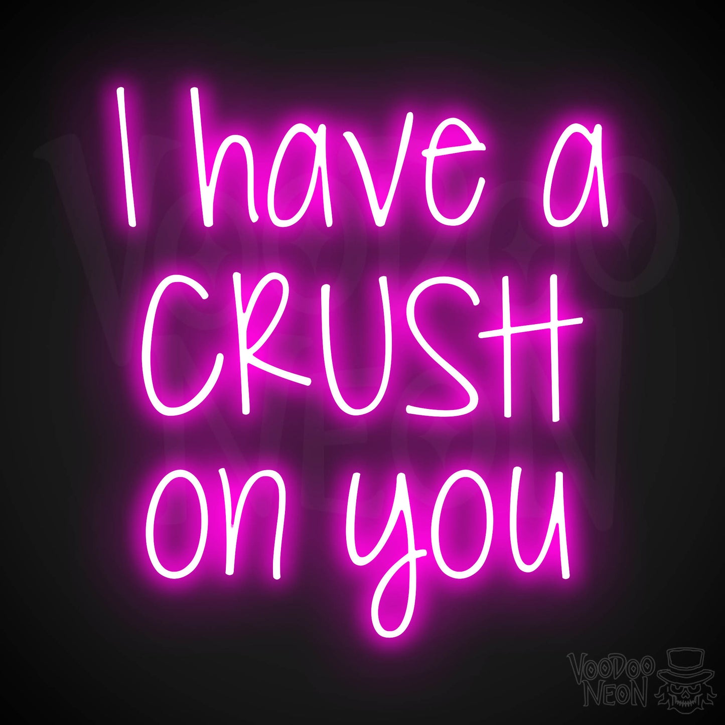 I Have A Crush On You Neon Sign - Pink