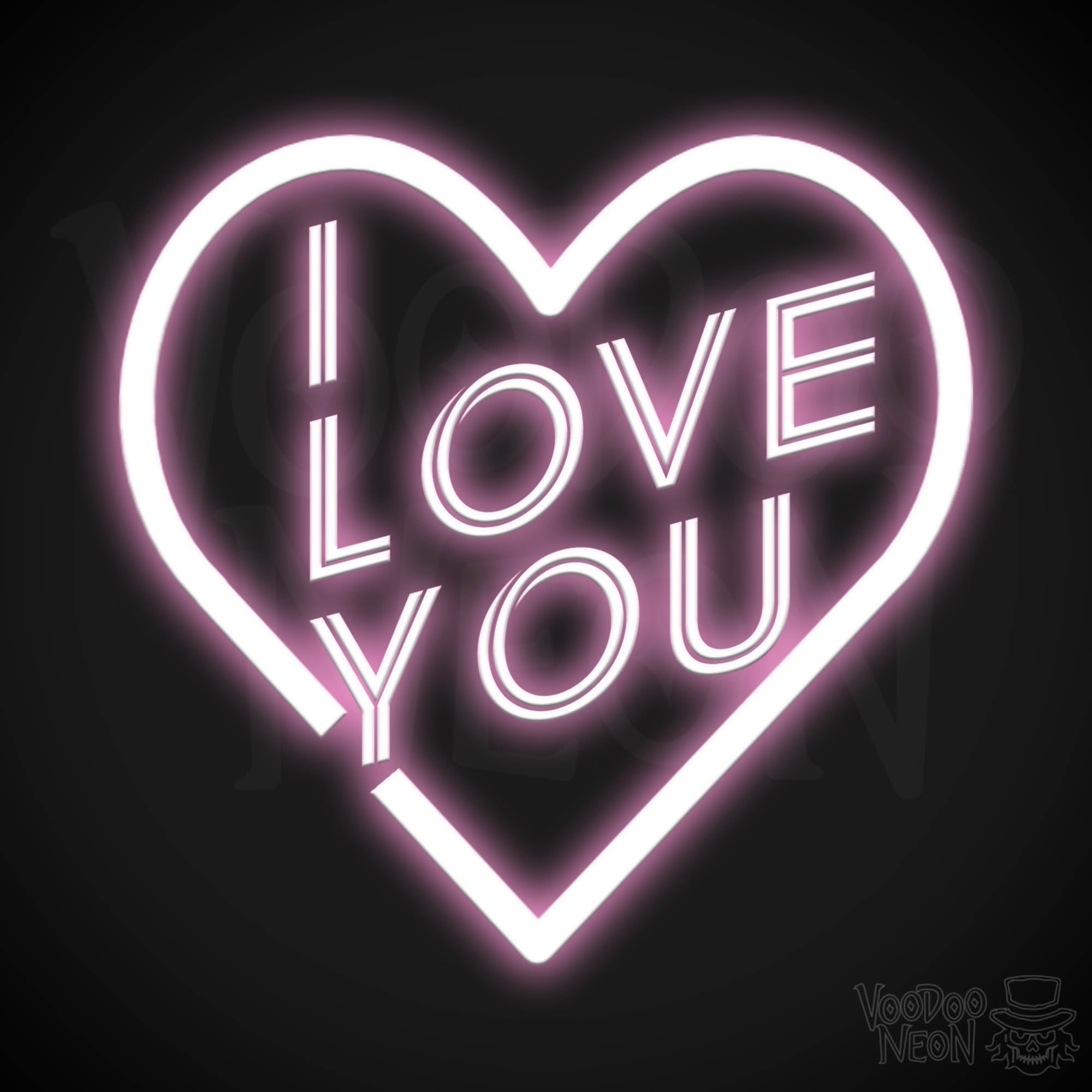 Bright Pink “I Love You” Real Glass Neon fashion Light Sign Decoration