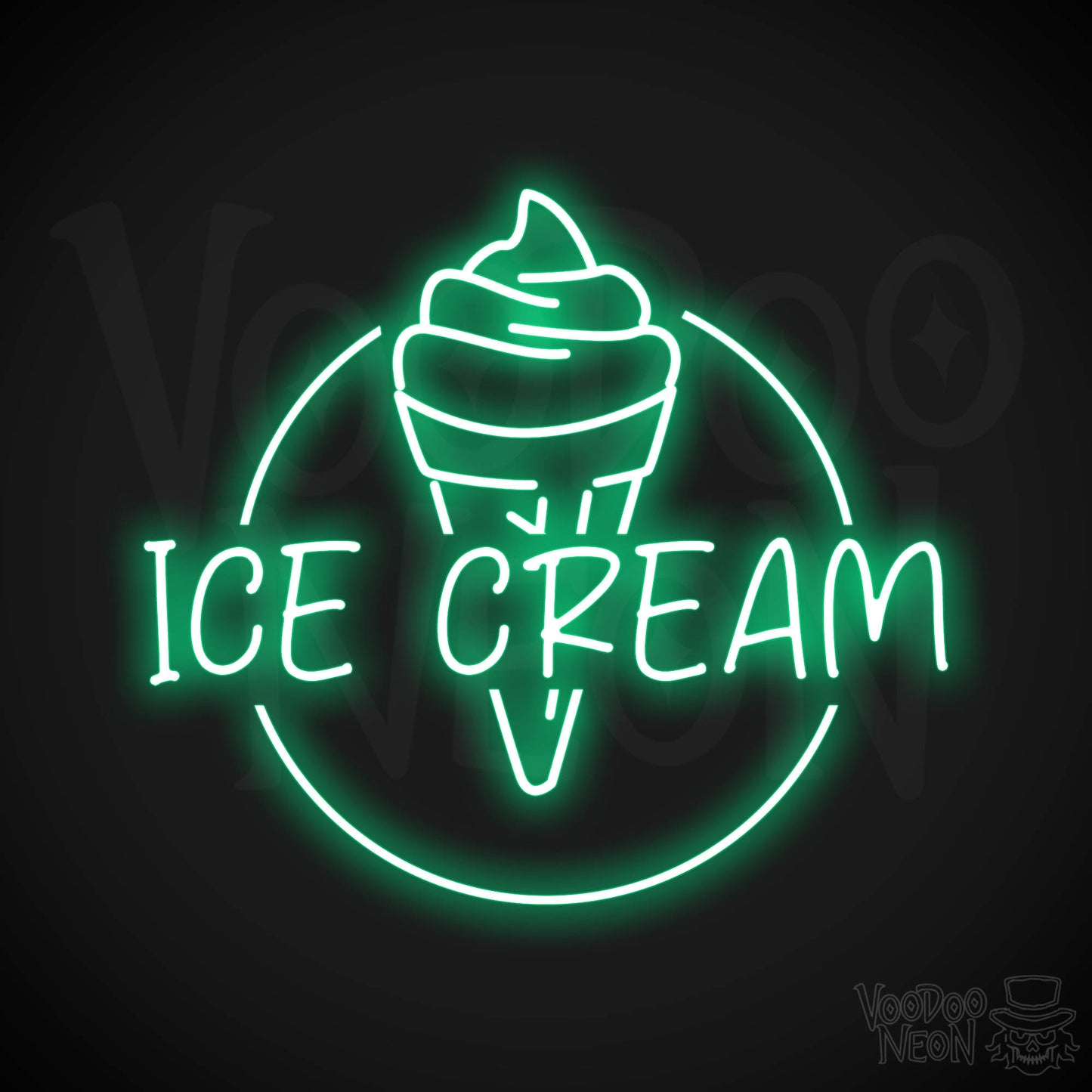 Ice Cream Shop Neon Sign - Green