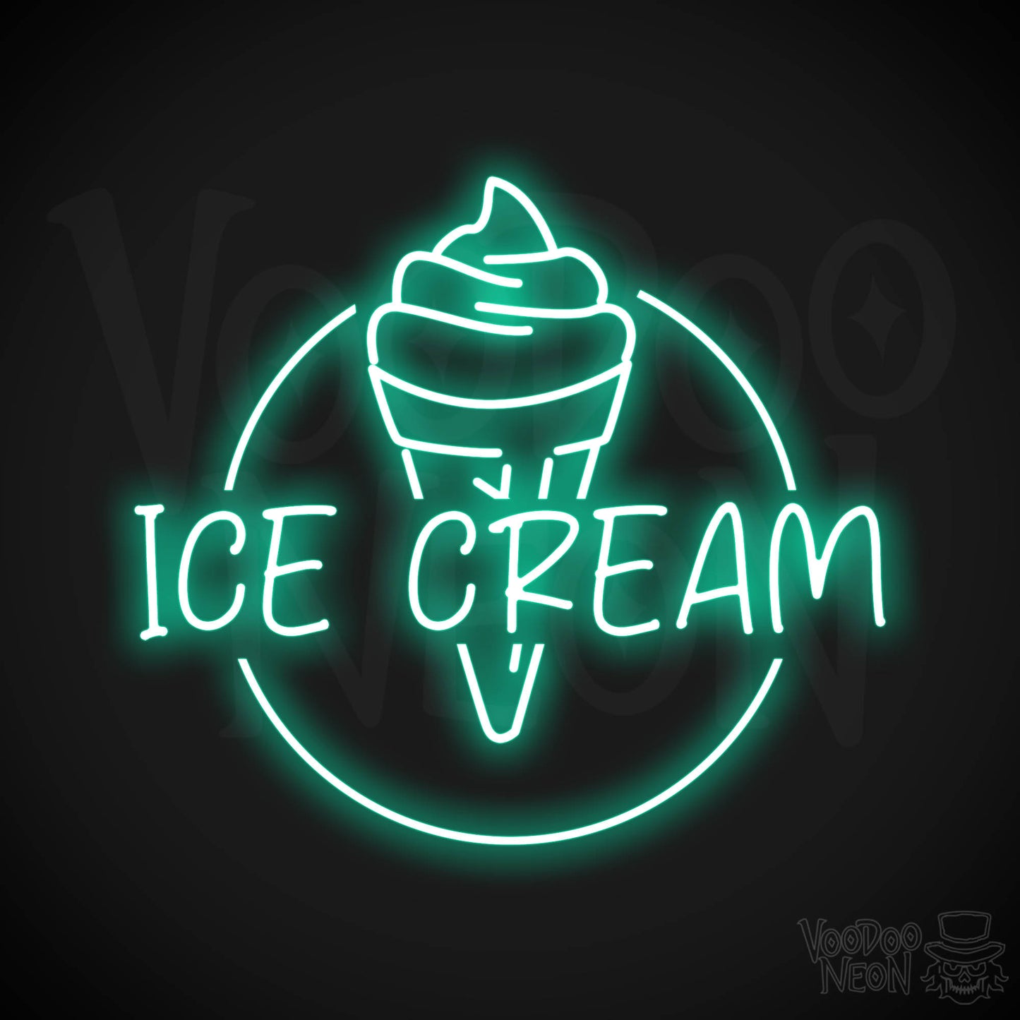 Ice Cream Shop Neon Sign - Light Green