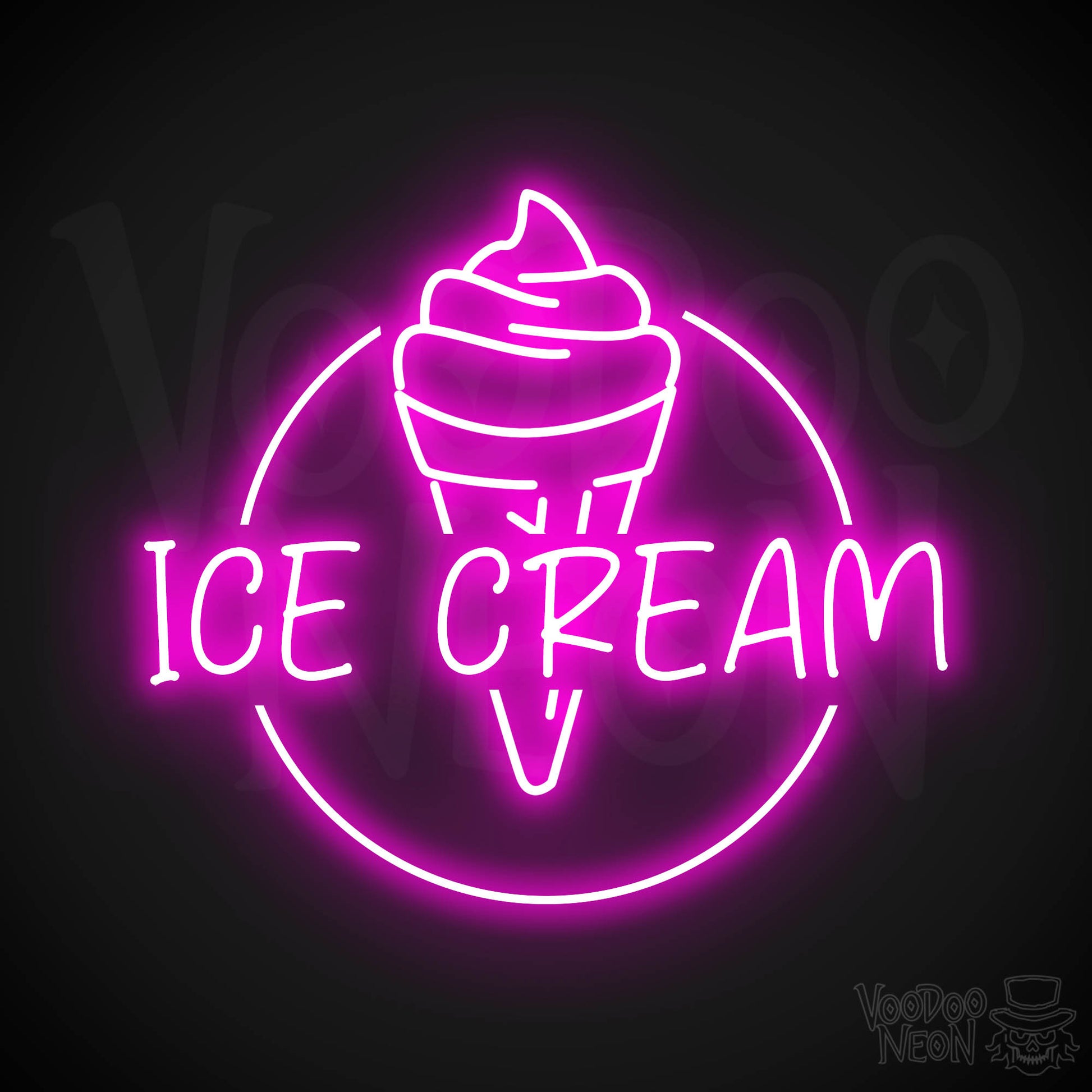 Ice Cream Shop Neon Sign - Pink