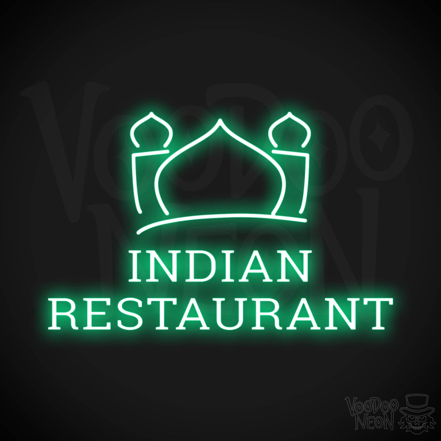 Indian Restaurant LED Neon - Green