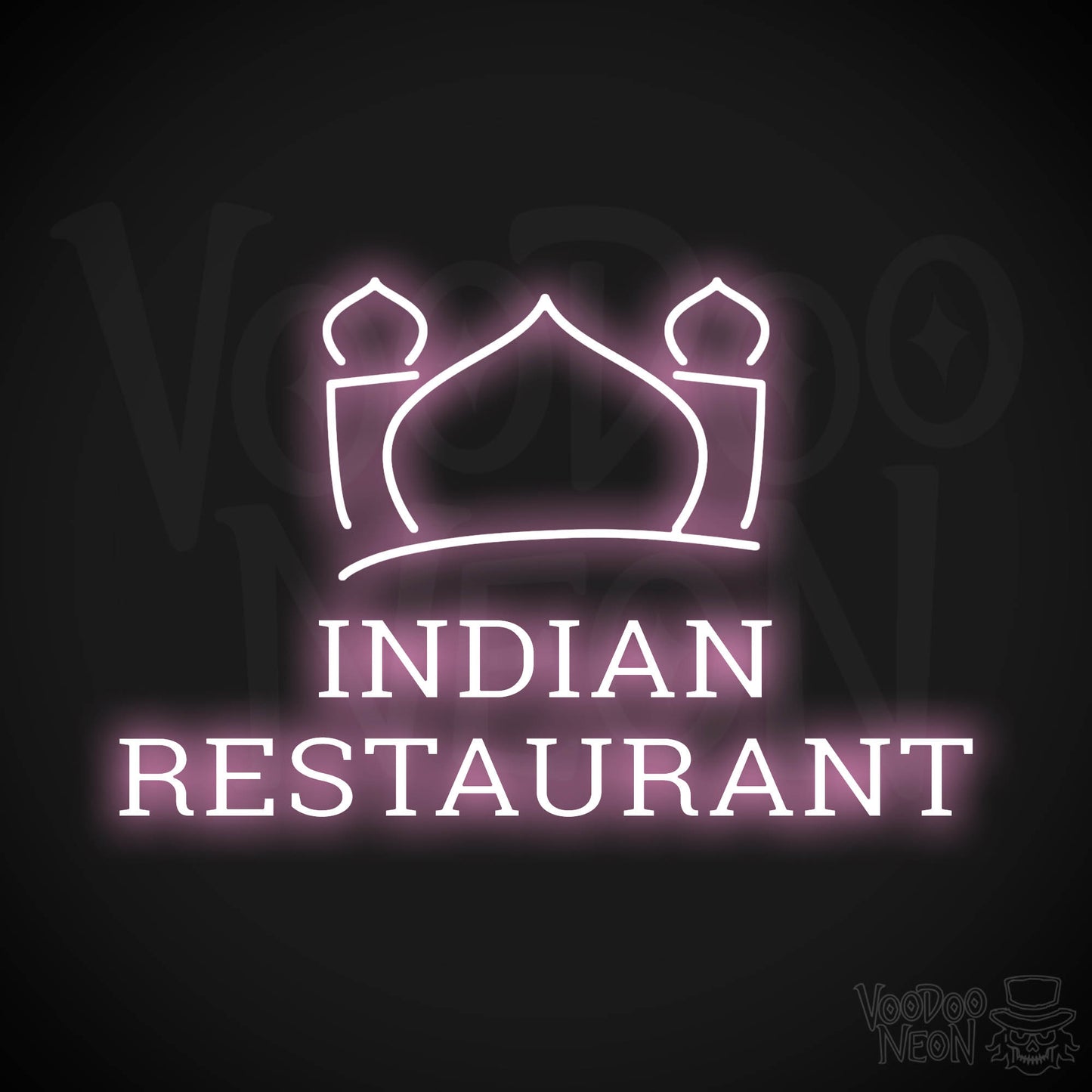 Indian Restaurant LED Neon - Light Pink