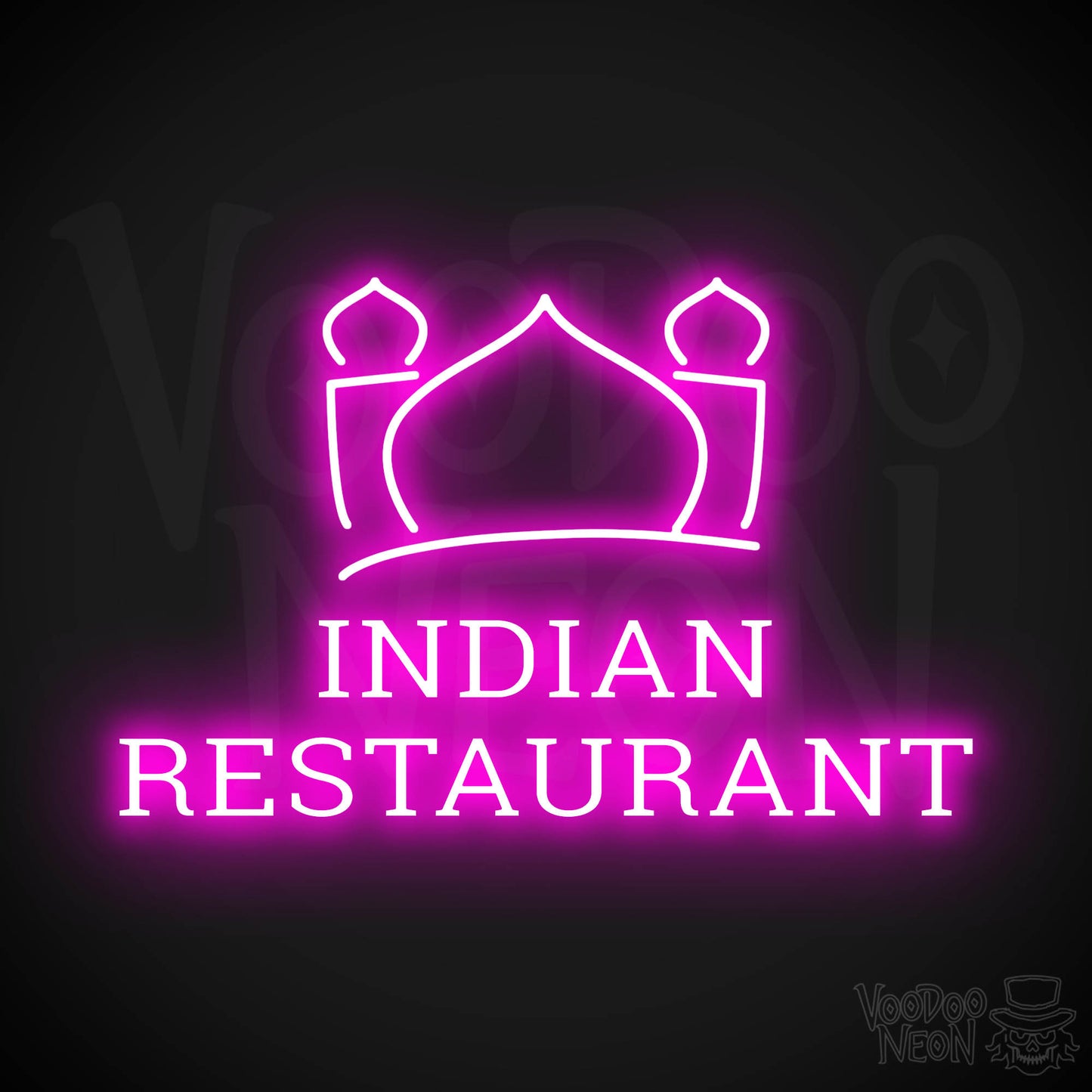 Indian Restaurant LED Neon - Pink