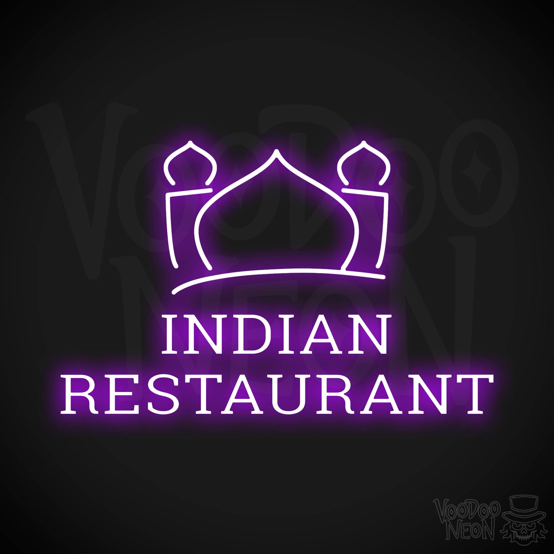 Indian Restaurant LED Neon - Purple
