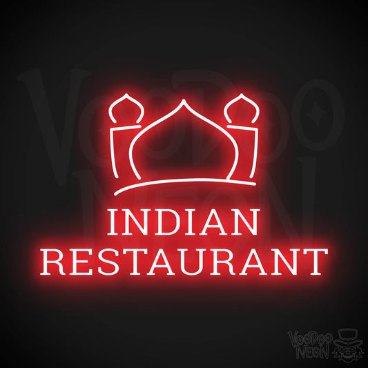 Indian Restaurant LED Neon - Red