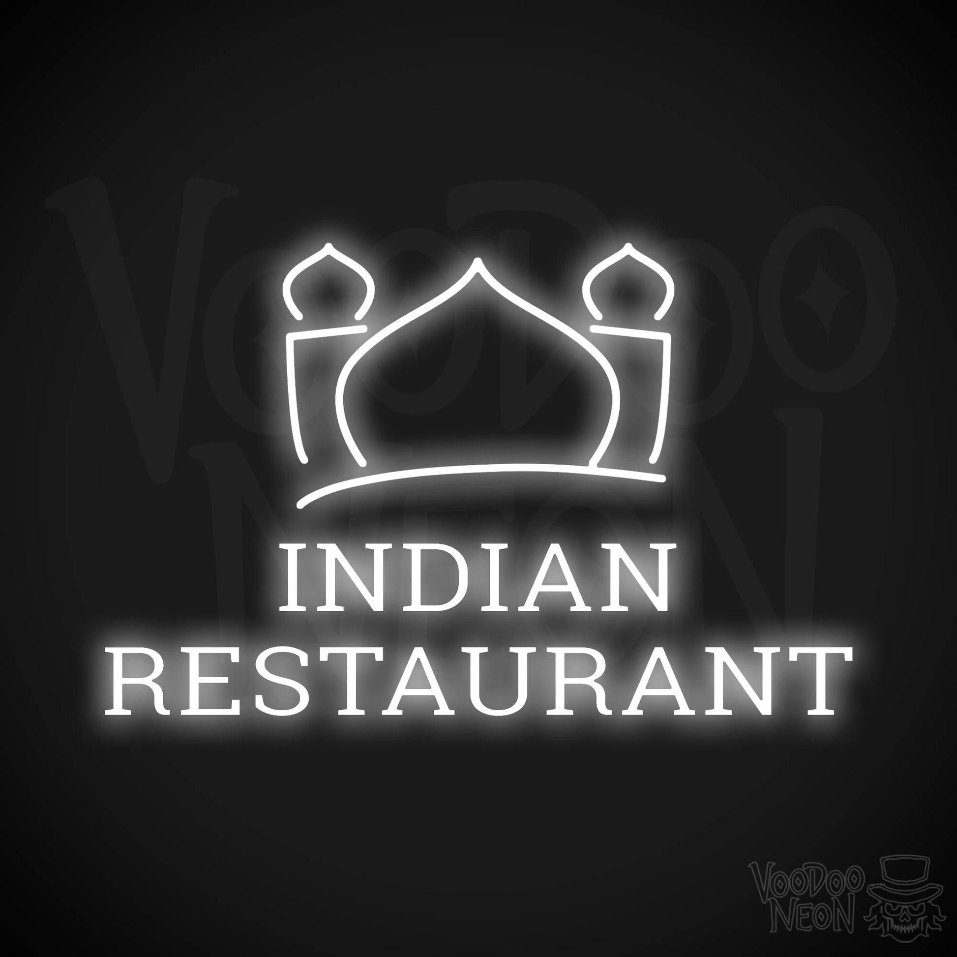 Indian Restaurant LED Neon - White