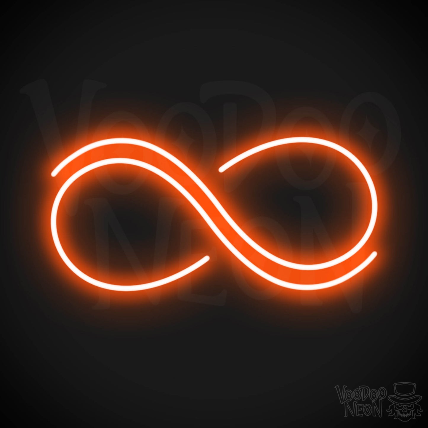 Infinity Neon Sign - Neon Infinity Sign - Color Orange