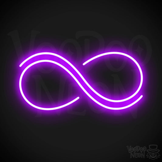 Infinity Neon Sign - Neon Infinity Sign - Color Purple