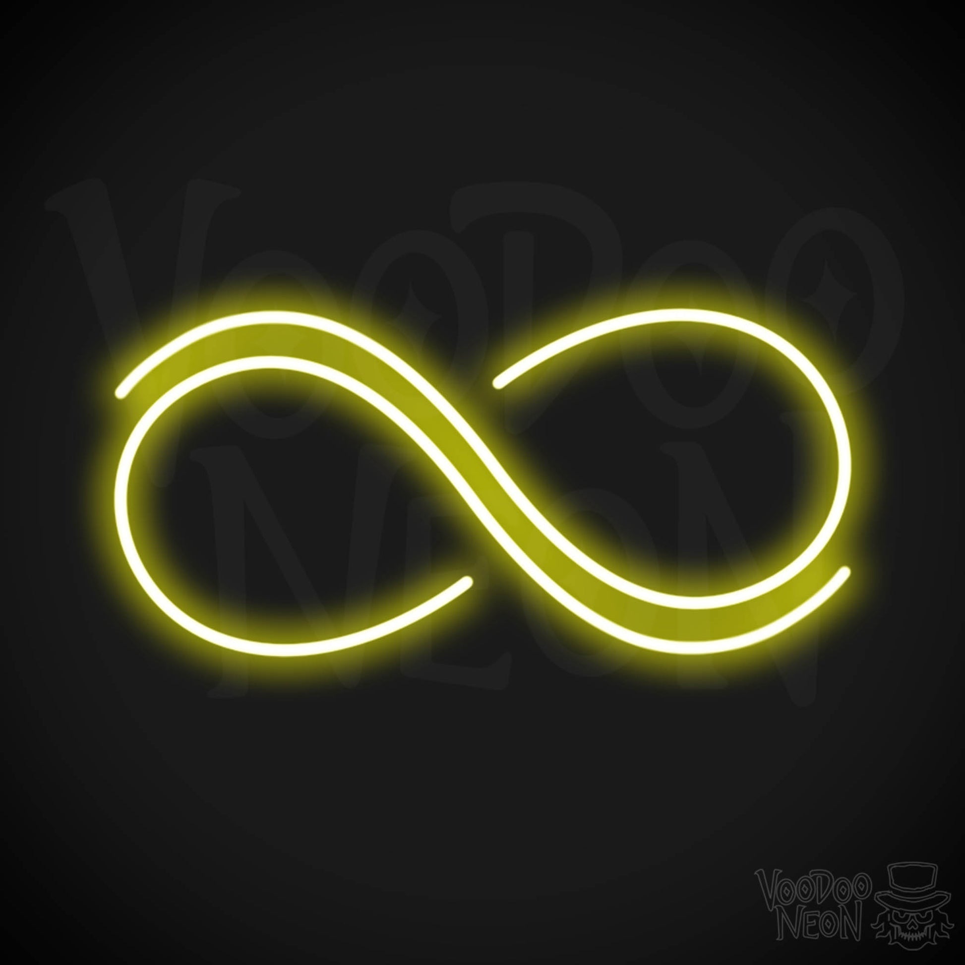 Infinity Neon Sign - Neon Infinity Sign - Color Yellow