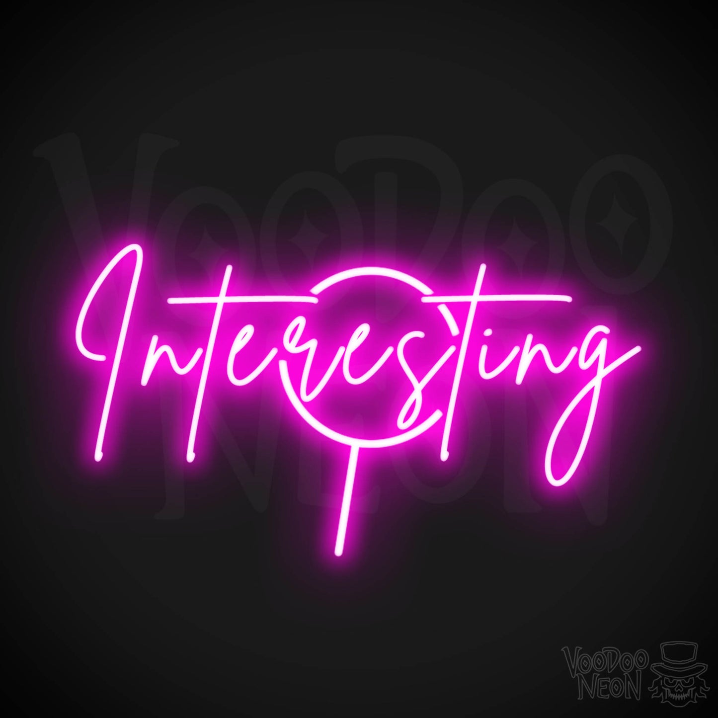 Interesting Neon Sign - Neon Interesting Sign - Word Sign - Color Pink