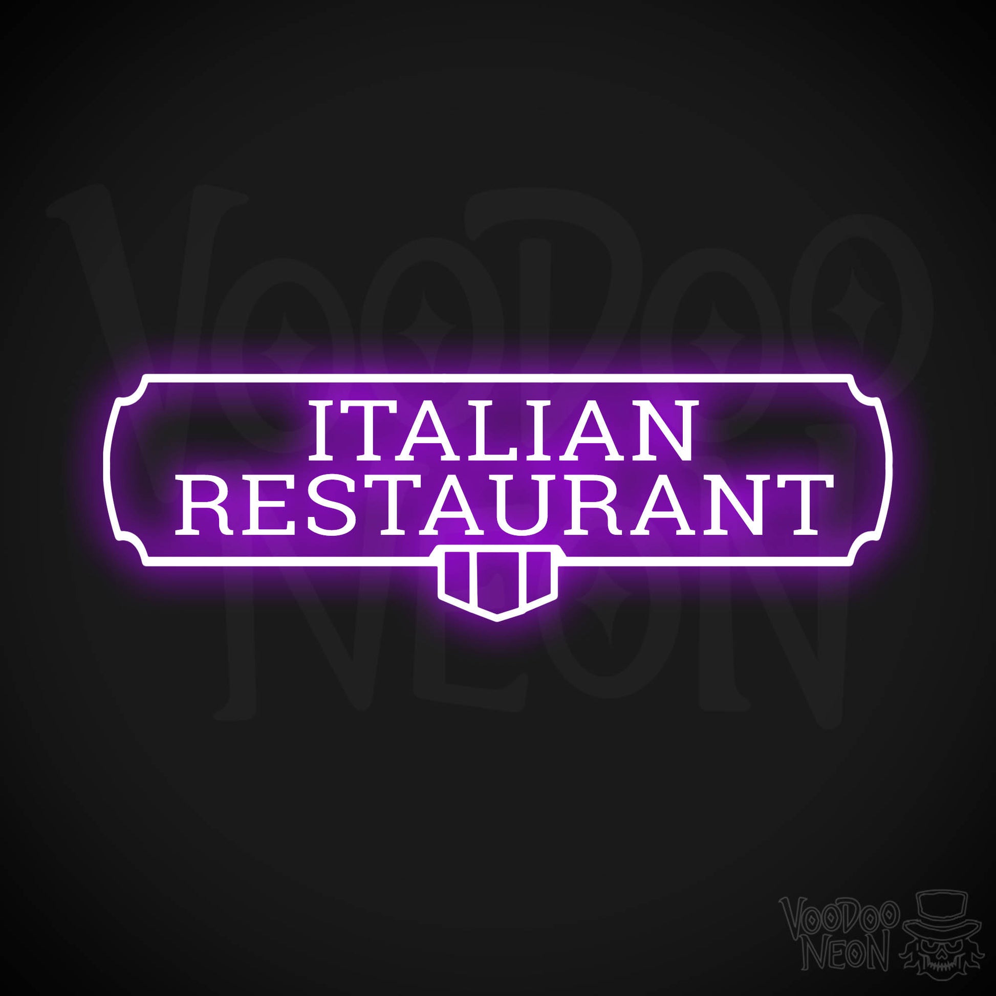 Italian Restaurant LED Neon - Purple