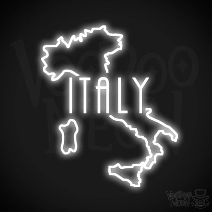 Italy Neon Sign - Neon Italy Sign - LED Sign - Color White