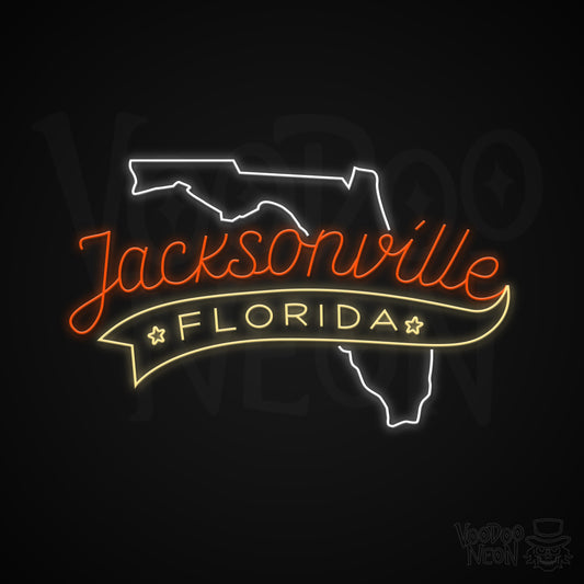 Jacksonville, Florida Neon Sign - Multi-Color