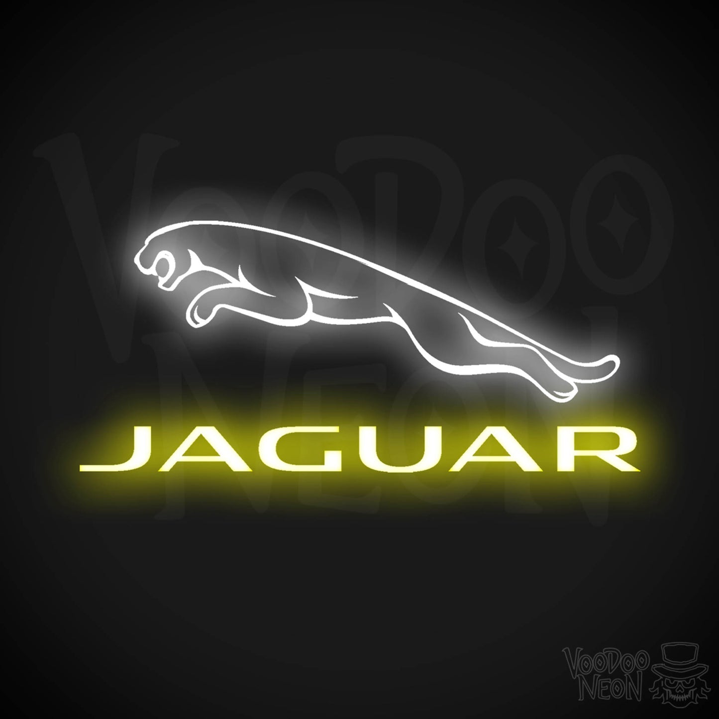 Jaguar Neon Sign - Neon Jaguar Sign| Jaguar Logo Wall Art - Color Multi-Color