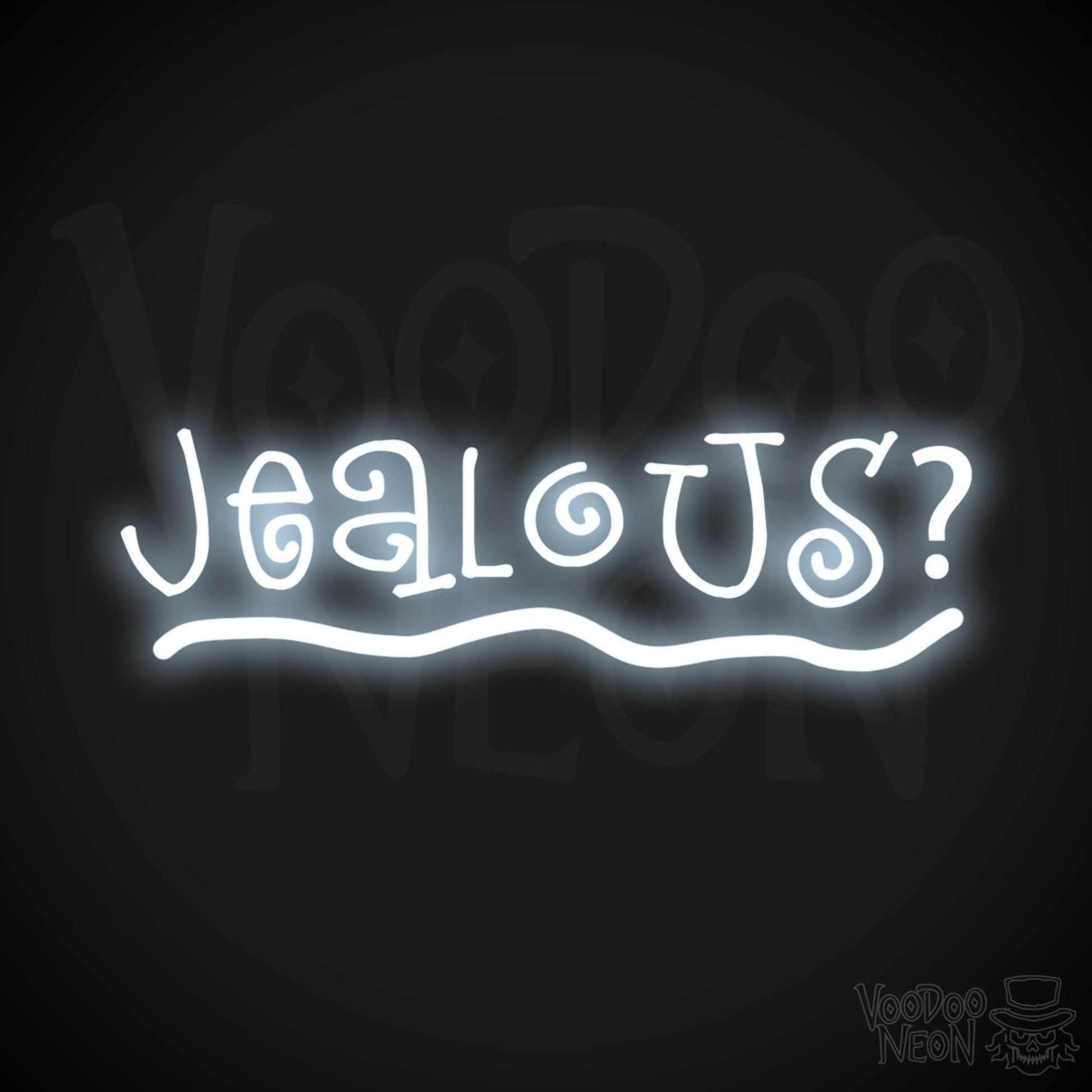 Jealous Neon Sign - Neon Jealous Sign - Color Cool White
