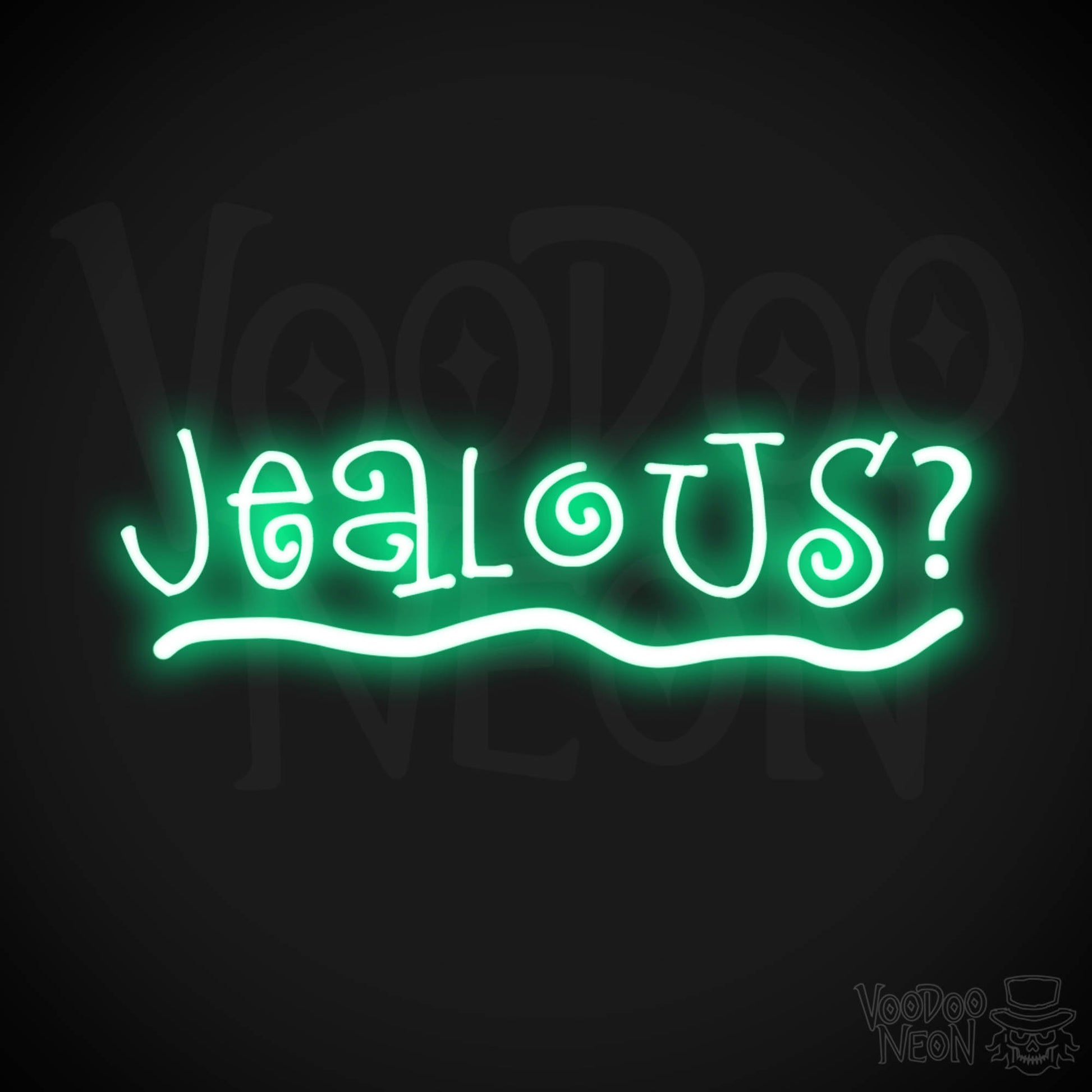 Jealous Neon Sign - Neon Jealous Sign - Color Green