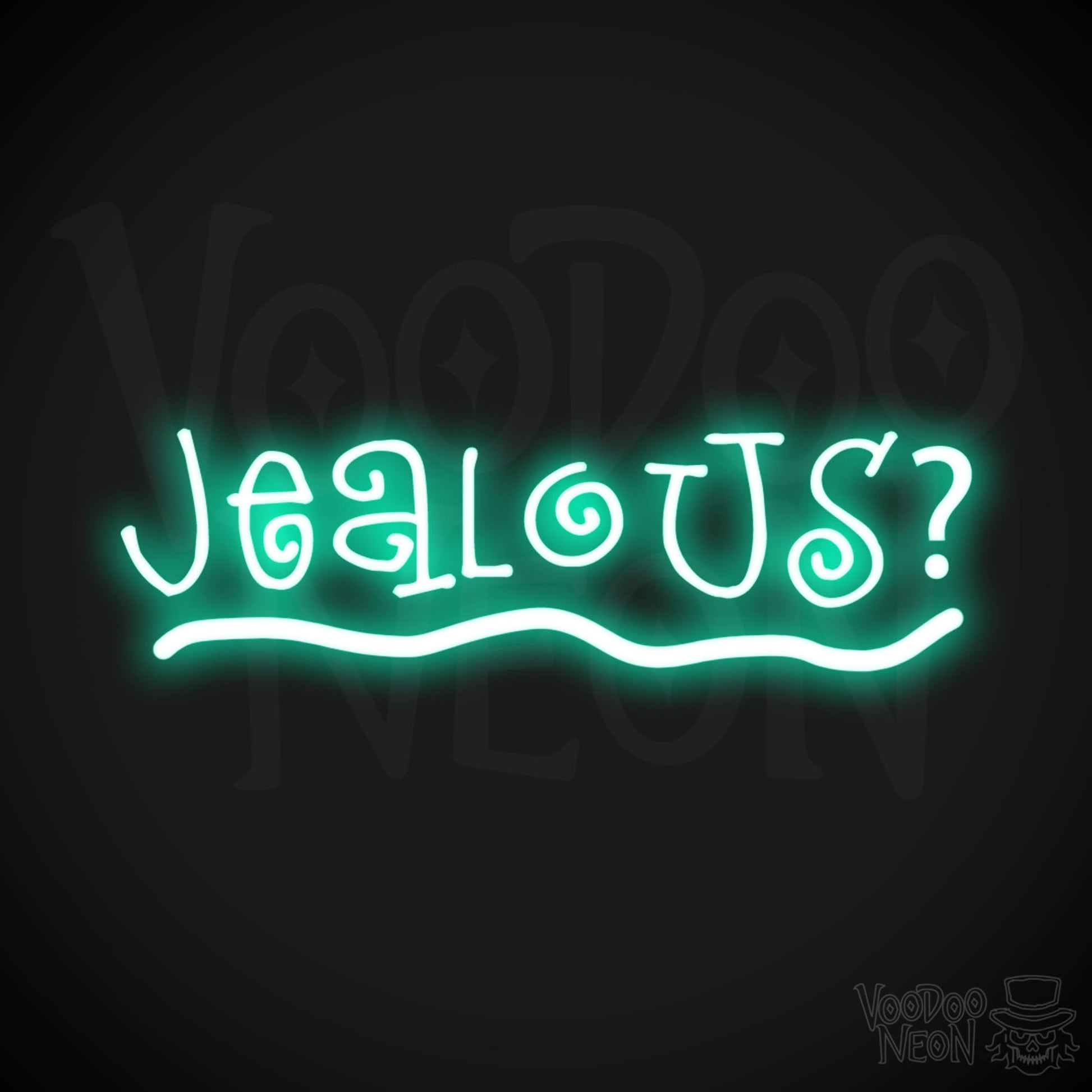 Jealous Neon Sign - Neon Jealous Sign - Color Light Green
