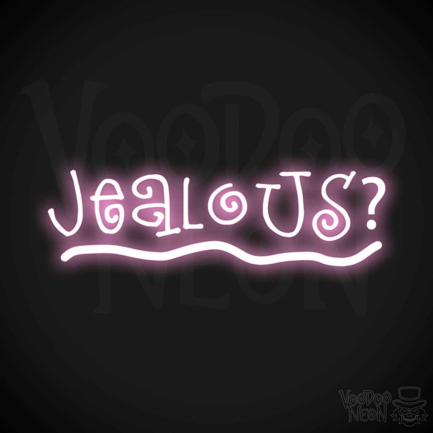 Jealous Neon Sign - Neon Jealous Sign - Color Light Pink