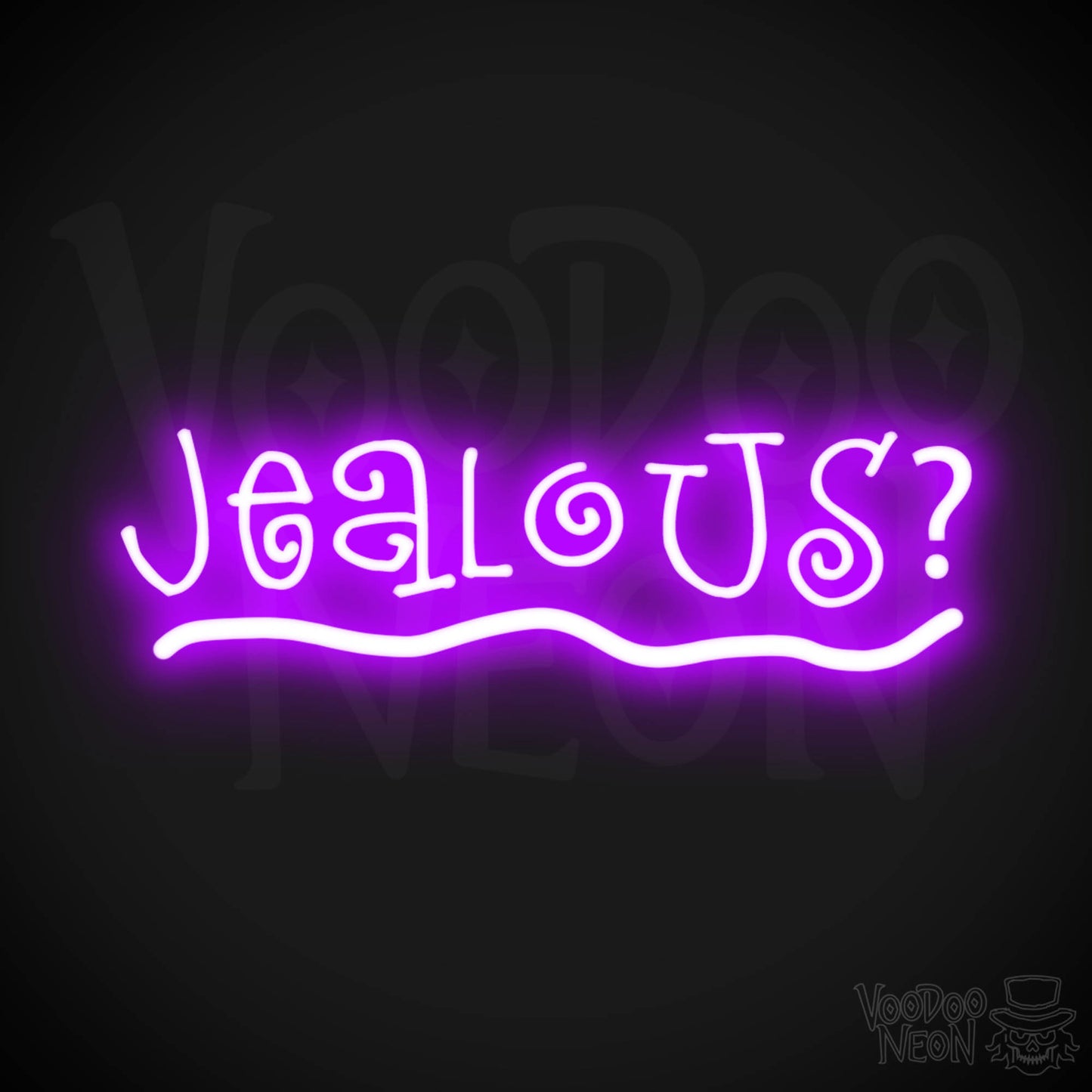 Jealous Neon Sign - Neon Jealous Sign - Color Purple