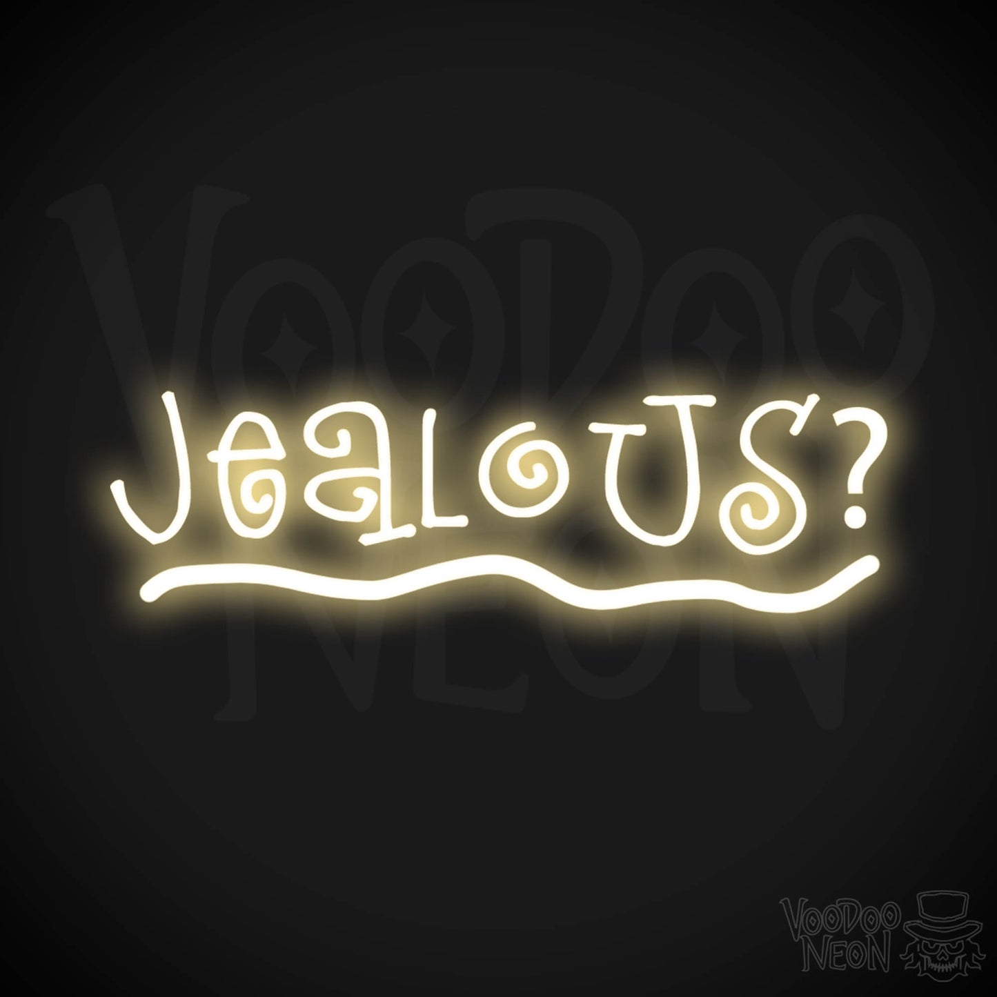 Jealous Neon Sign - Neon Jealous Sign - Color Warm White