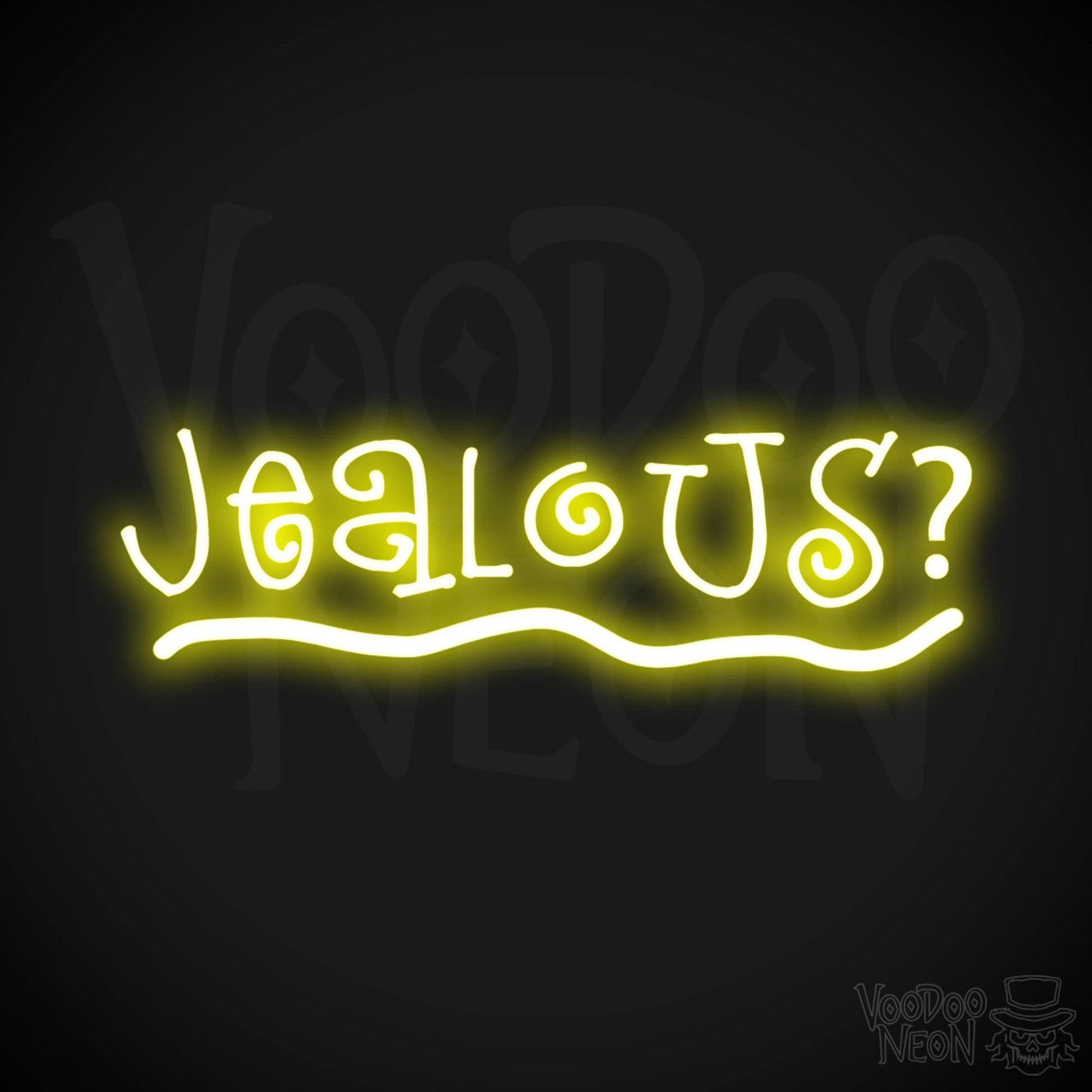 Jealous Neon Sign - Neon Jealous Sign - Color Yellow