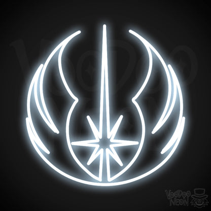 Jedi Neon Sign - Neon Jedi Sign - Jedi Wall Art - Color Cool White