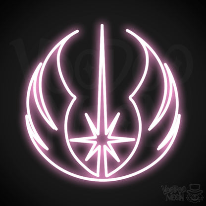 Jedi Neon Sign - Neon Jedi Sign - Jedi Wall Art - Color Light Pink